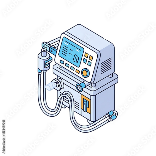 Medical ventilator for respiratory support.