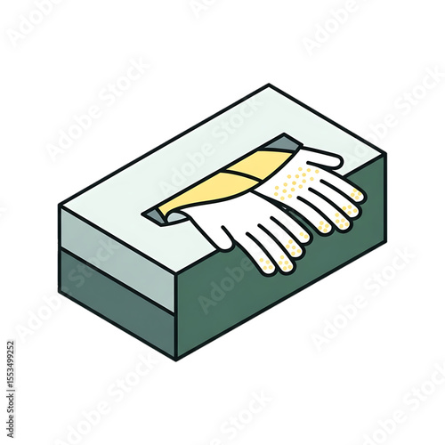 Medical gloves box for hygiene and protection.