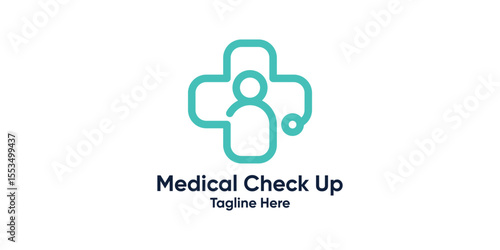logo design plus and people,design medical check up