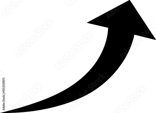 Swipe Up Arrow Silhouette Vector Illustration 