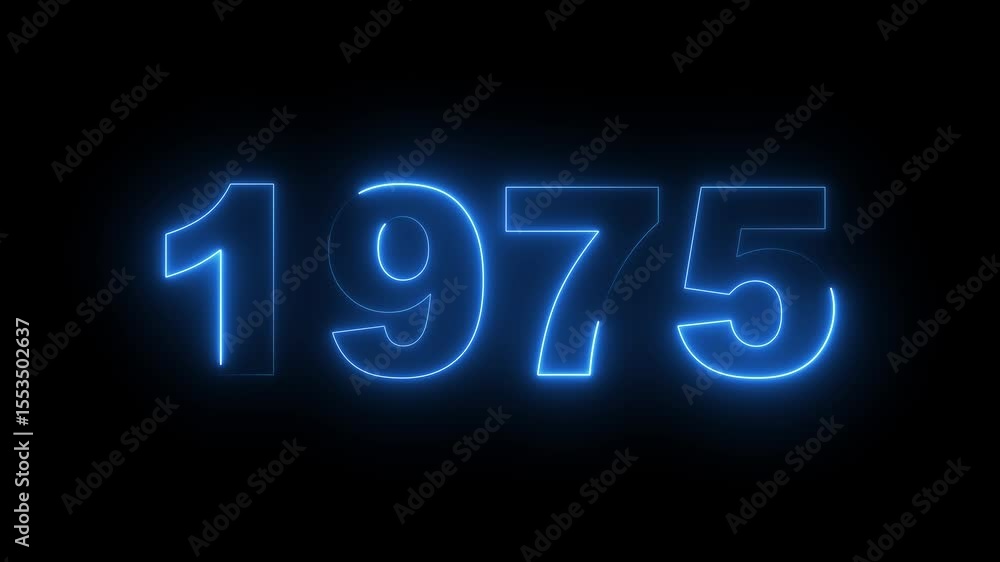 1975 neon line text. Abstract 1975 neon text animation, Glowing neon number text background. video animation . important year, important date 1975. Educational mathematics 1975 animation. 1975 neon line text. Abstract 1975 neon text animation, Glowing neon number text background. video animation . important year, important date 1975. Educational mathematics 1975 animation.