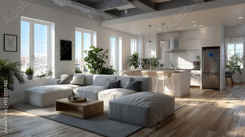 Wallpaper Mural Smart home with automated cleaning system in a modern living space Torontodigital.ca