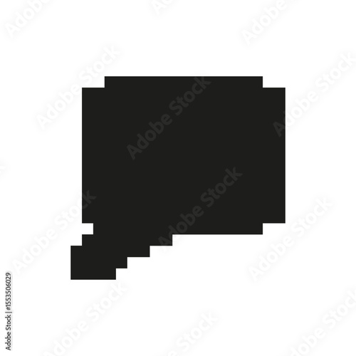 Speech Bubble Pixel Art Icon. Communication, Dialogue, And Conversation Symbol. Retro Style Chat Interface Element. Isolated Vector Illustration
