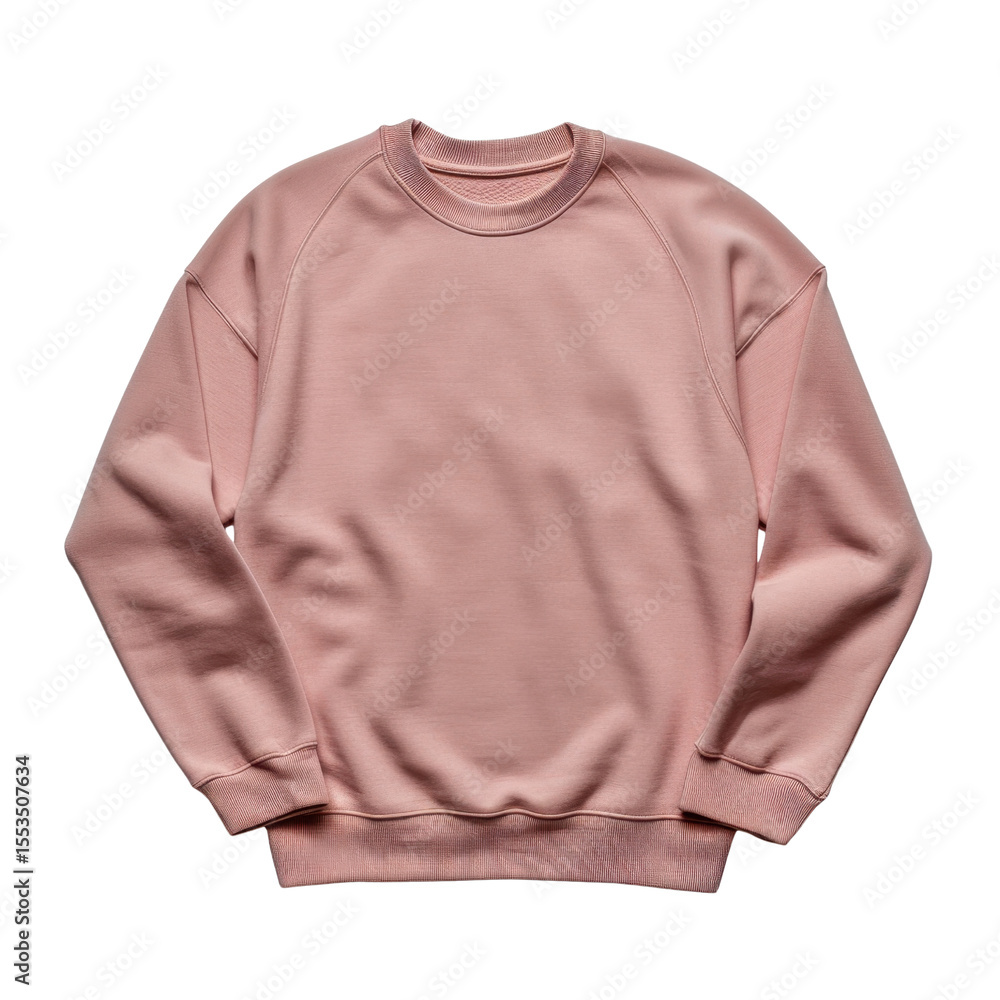 Soft pink sweatshirt with relaxed fit and raglan sleeves, perfect for casual wear and layering. Ideal for comfort and style Soft pink sweatshirt with relaxed fit and raglan sleeves, perfect for casual wear and layering. Ideal for comfort and style