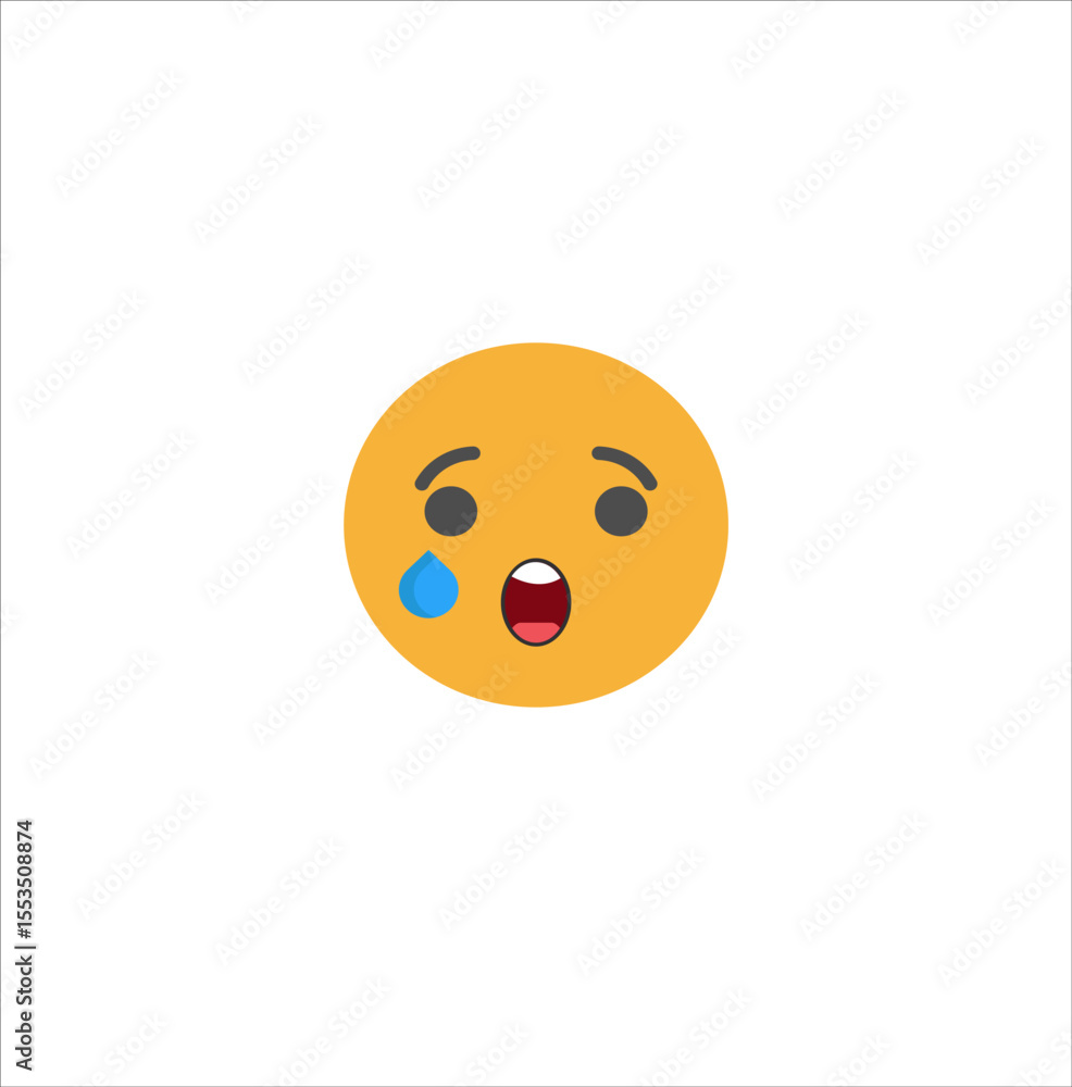 Fototapeta premium cry emoji vector