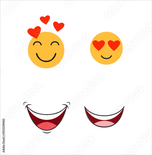 emoji happy Face Vector set