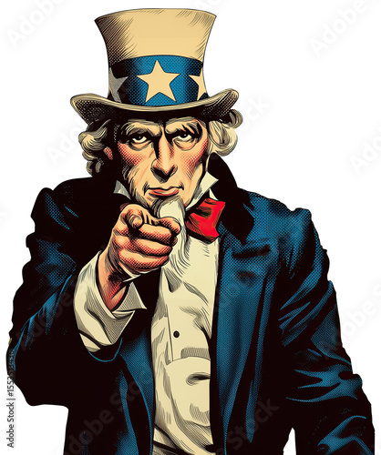 Uncle Sam pointing at you, cut out	
