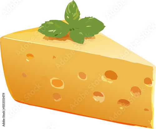 piece of cheese isolated on white