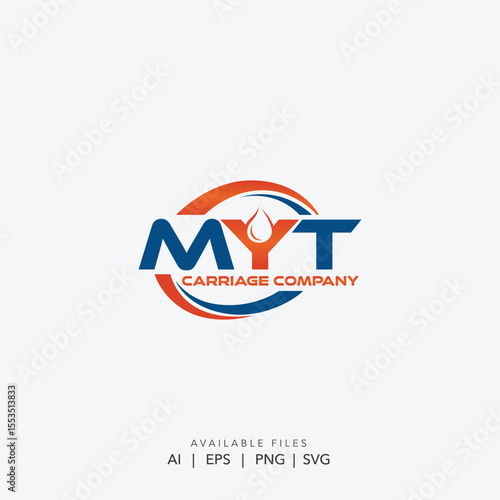 MYT Carriage Company logo, Dynamic MYT Shipping and Automotive Business Logo