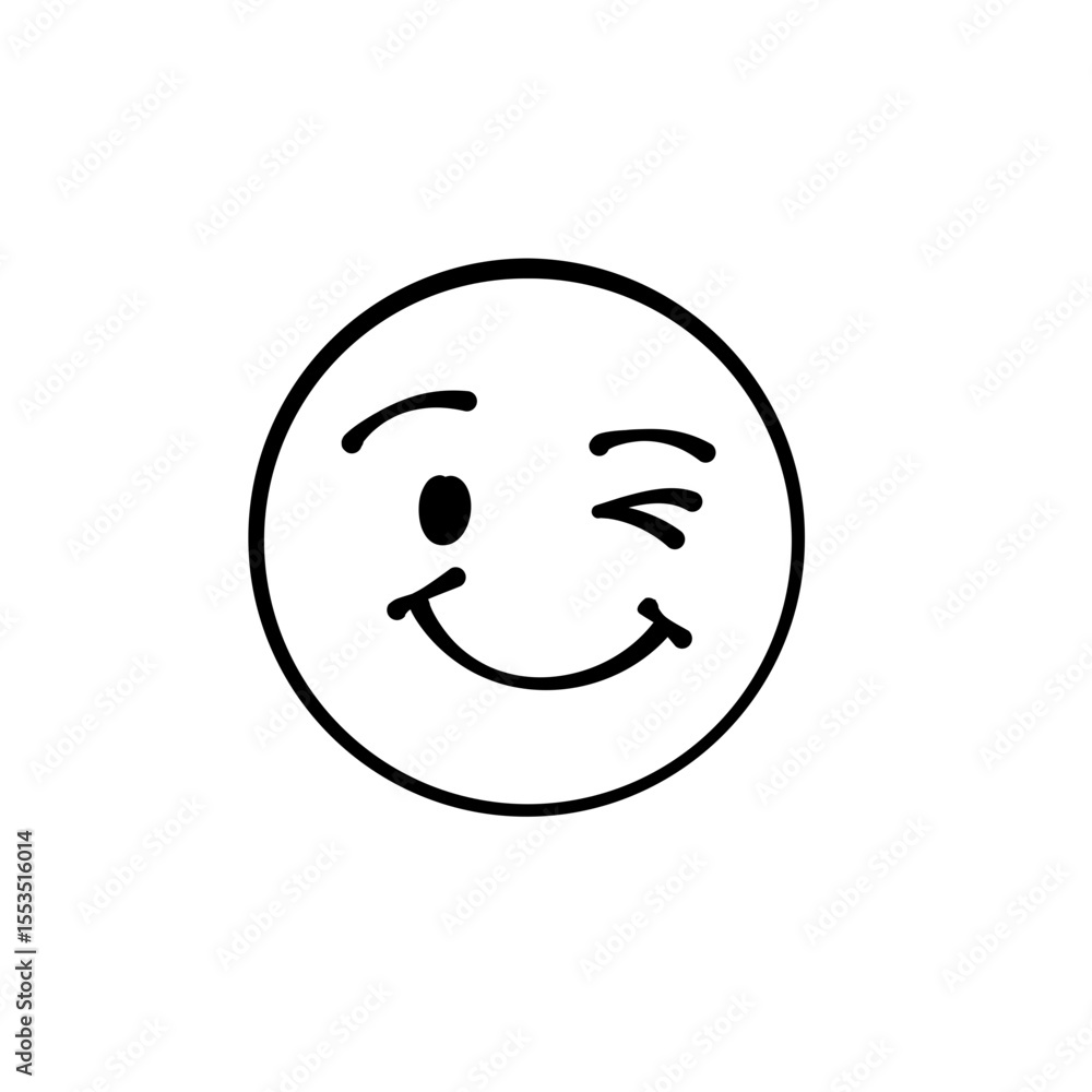 Fototapeta premium Hand drawn outline face 