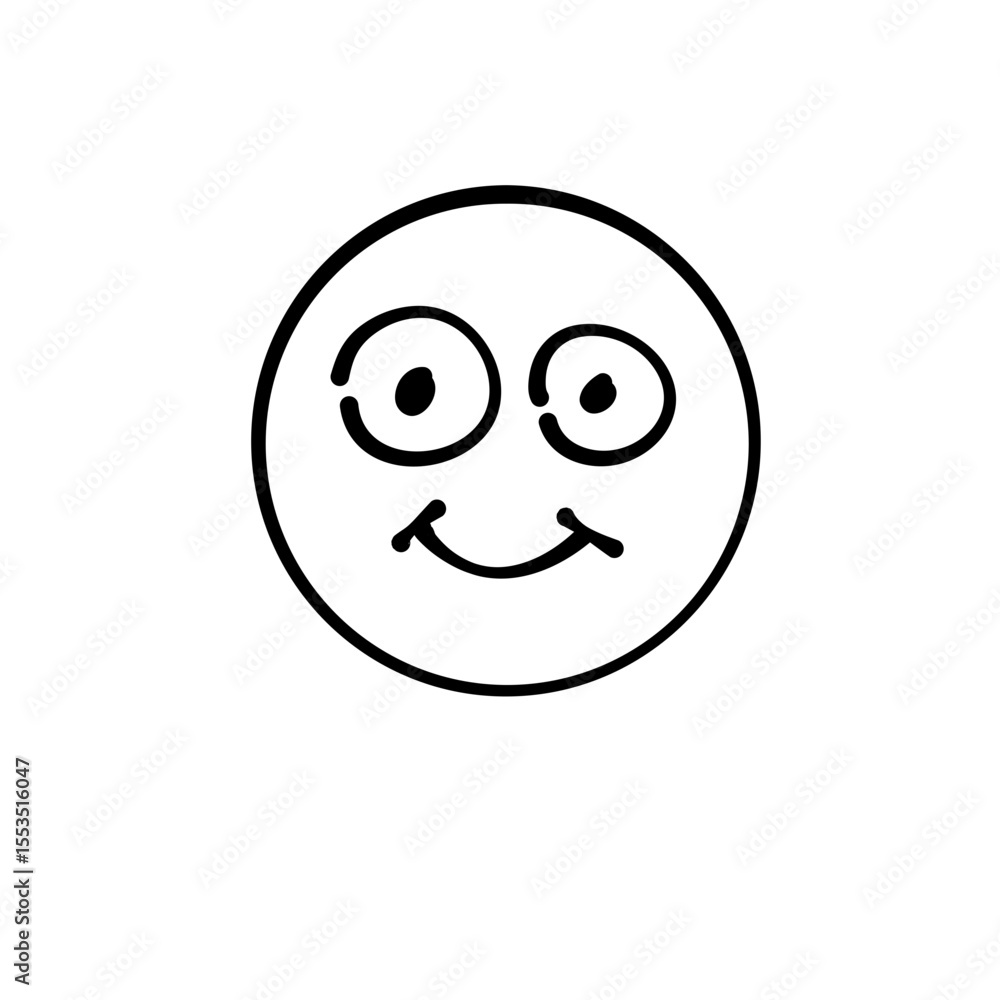 Fototapeta premium Hand drawn outline face 