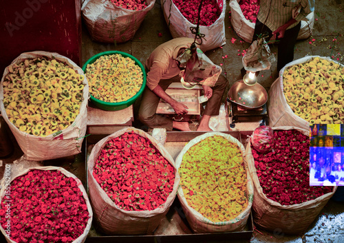 Flower market in india