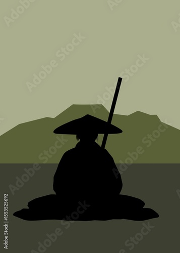 vector illustration of a sword