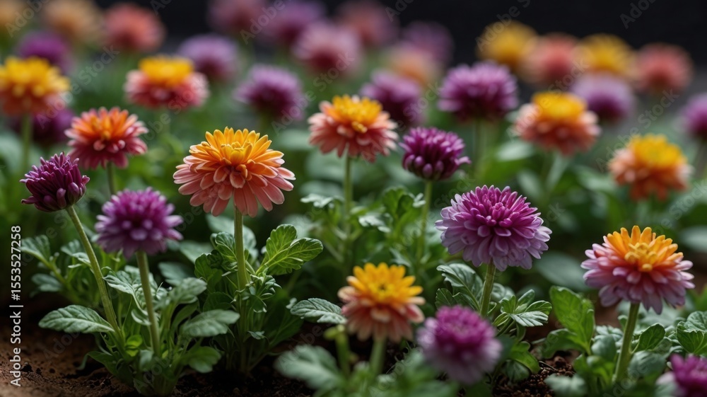 Obraz premium Colorful Flower Bed