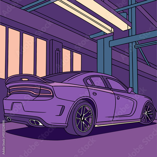 retro car vector illustration