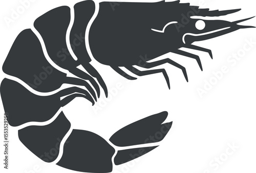 Fresh Shrimp Seafood Icon - Culinary & Restaurant Ingredient

