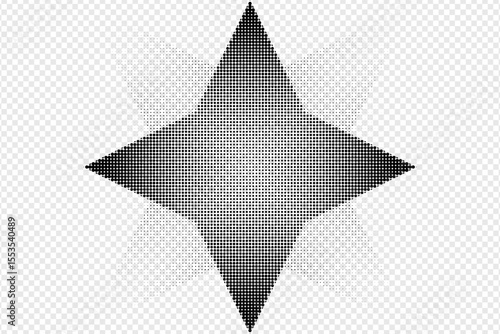 Vector grunge arrow halftone abstract.Dots texture background.