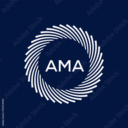 AMA Letter Initial Logo Design Template Vector Illustration