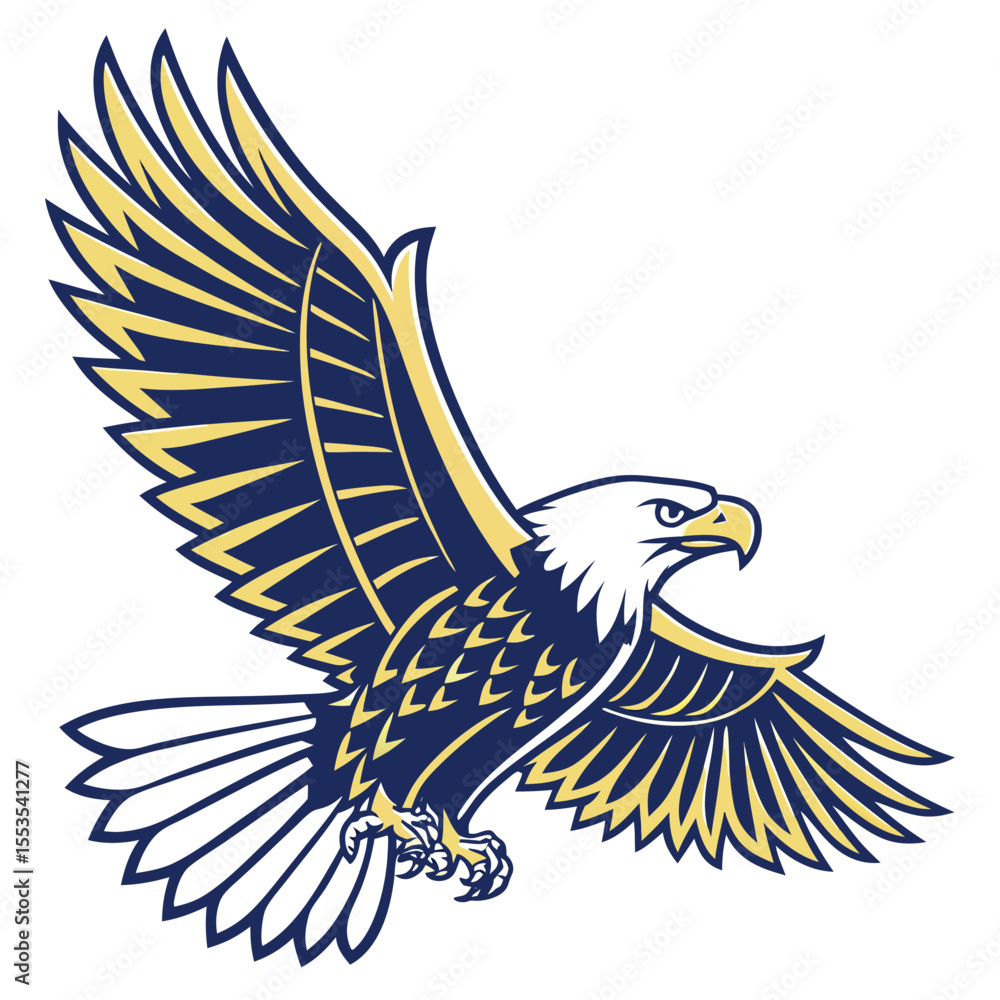 Obraz premium American bald eagle logo vector