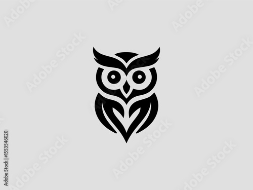 Vintage engraved owl vector logo for coffee shops or bookstores 