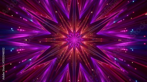 Wallpaper Mural Abstract Kaleidoscope Background Animation with Pink and Purple Glowing Light Beams Torontodigital.ca