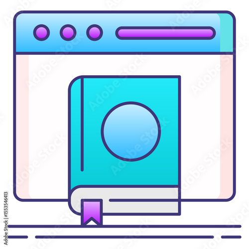 Ebook Icon – Minimalist Vector Symbol for Digital Books, Reading, and Online Publications

