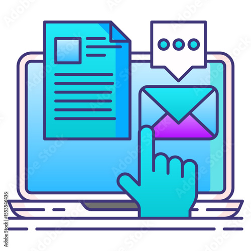 Interactive Content Icon – Minimalist Vector Symbol for Engagement, Digital Media, and User Interaction

