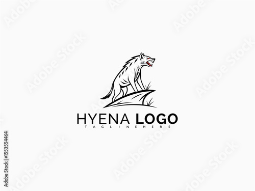 Bold Hyena Head Logo Vector with Side View Detail. Great for Rugged Sticker Designs, Adventure T-Shirts, Wildlife Patch Art, and Strong Company Label Identity Illustration.


