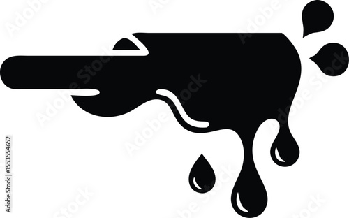 Espresso machine icon shows rich black coffee flowing, dripping downwards, with transparent background