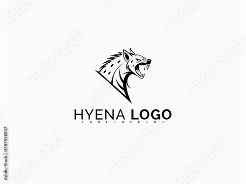 Hyena Vector Head Logo in Snarling Side Pose for Branding. Great for T-Shirt Label Graphics, Adventure Patch Designs, Rugged Sticker Sets, and Outdoor Animal Logo Concepts.

