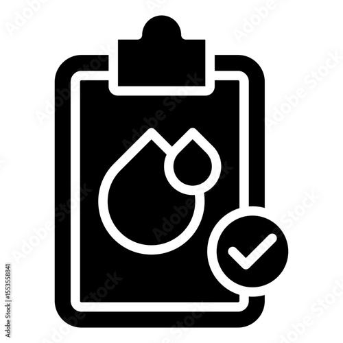Clipboard icon with document or report to show information related to approved blood types