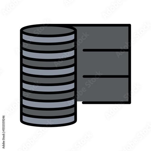 rubber color line icon for digital and print projects. Building materials.