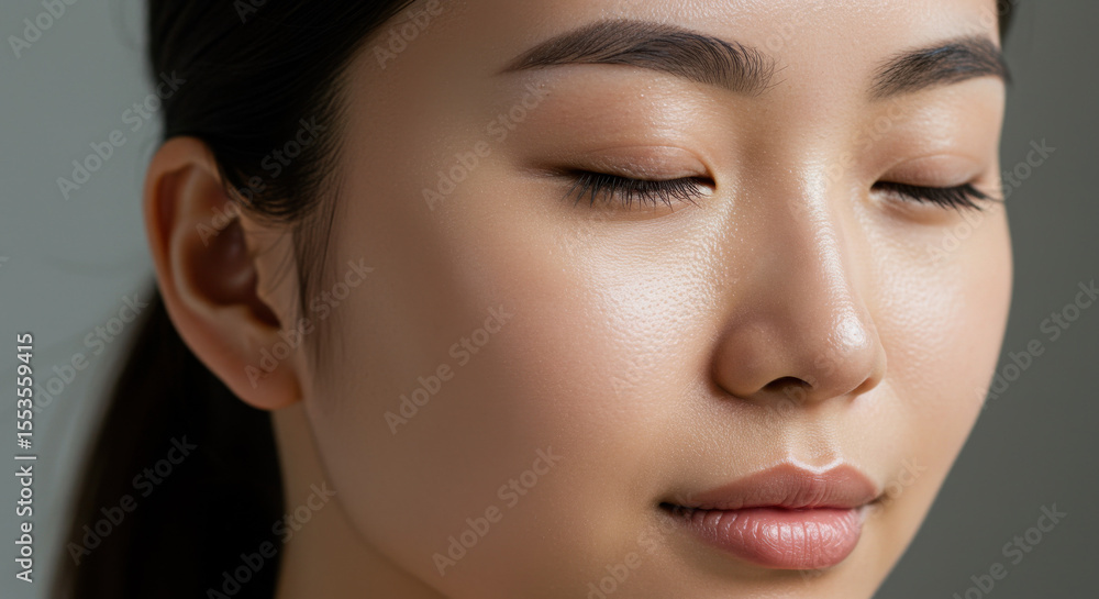 Closeup portrait of calm woman Closeup portrait of calm woman