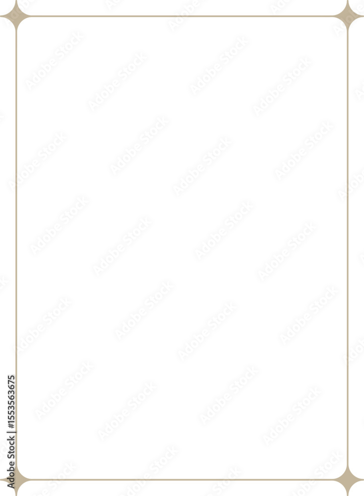 Obraz premium Minimalistic Monoline Rectangle Frame with Sparkle