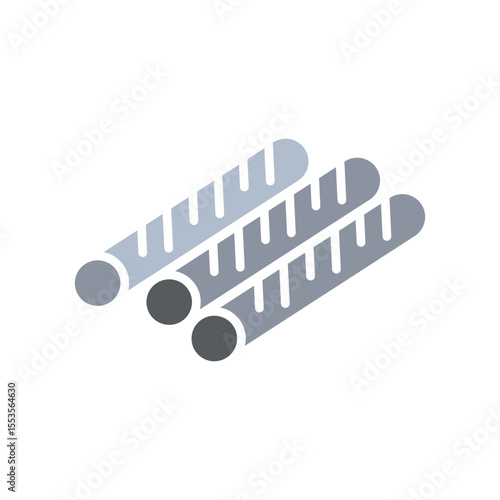 steel color flat icon for digital and print projects. Building materials.