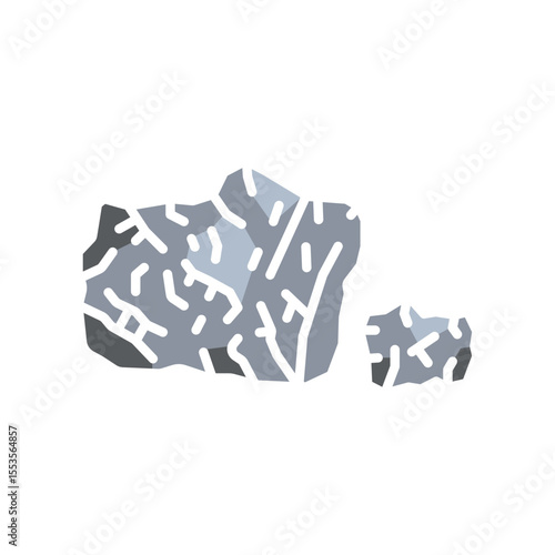 aluminum color flat icon for digital and print projects. Building materials.