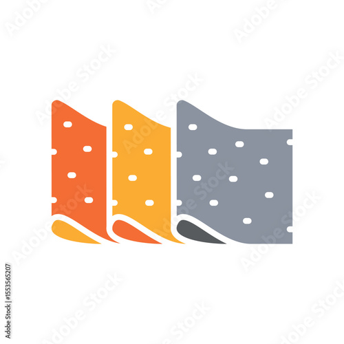 leather color flat icon for digital and print projects. Building materials.