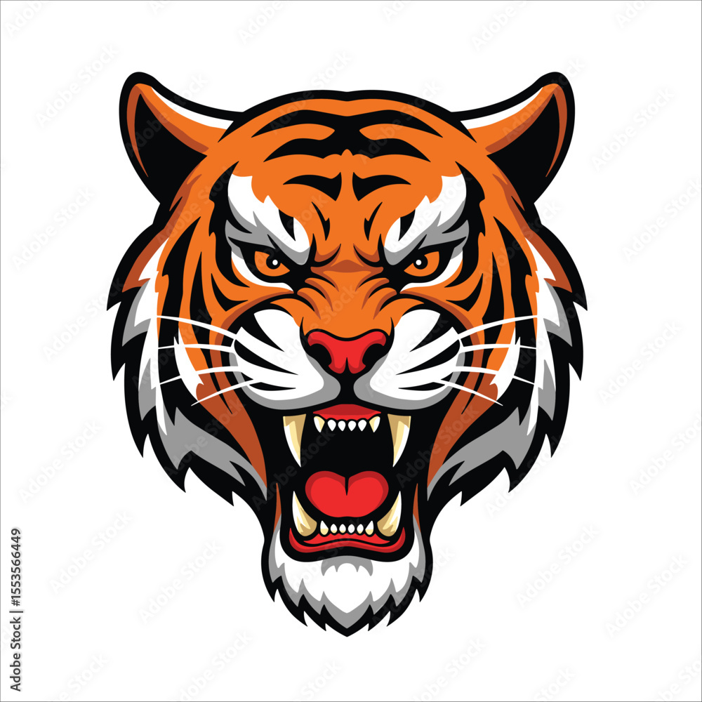 Tiger Head Logo Vector Illustration Tiger Head Logo Vector Illustration