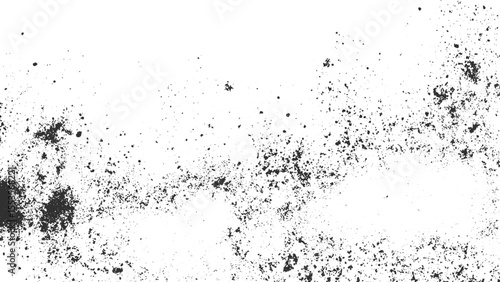 Horizontal Distress Overlay Texture.  grunge with a rough, worn look in dust and scratches on a white background. Horizontal Distress Overlay Texture. 