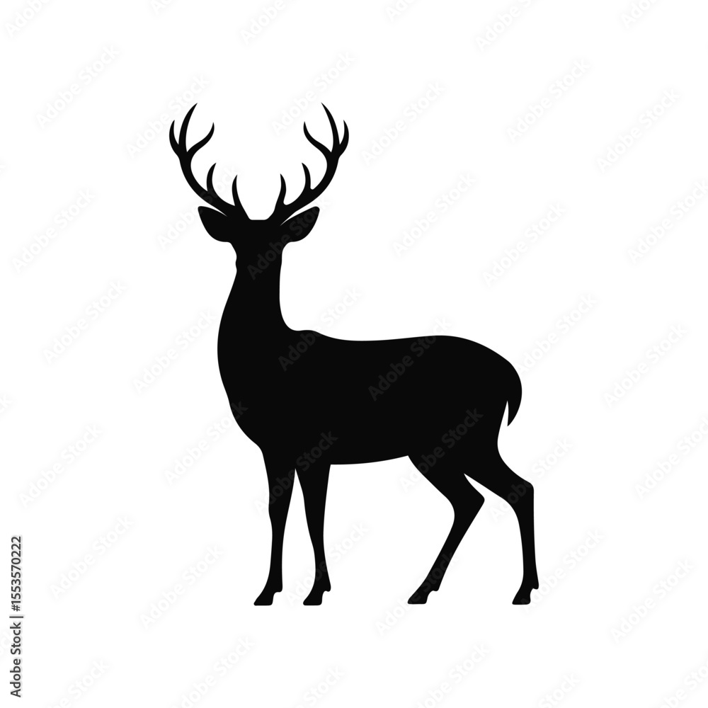 Obraz premium deer silhouette vector