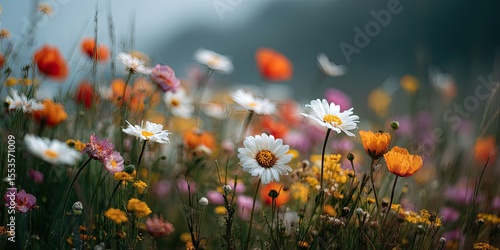 Fototapeta Naklejka Na Ścianę i Meble -  Colorful wildflowers in a meadow