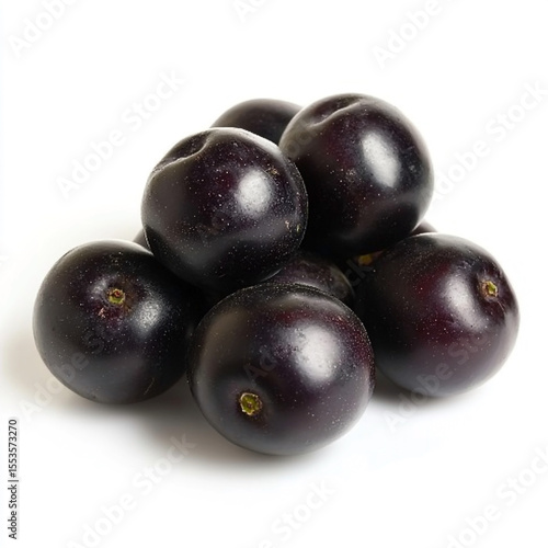 Wallpaper Mural A pile of dark purple acai berries with a white background Torontodigital.ca