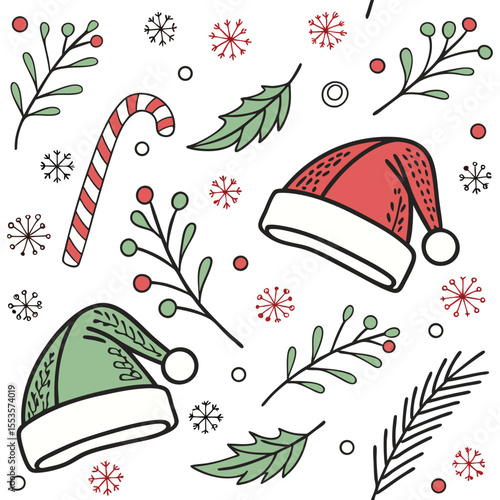 christmas bells seamless pattern