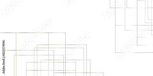 Abstract seamless random geometric black, gray lines pattern on a transparent background design. Vector for presentation. Modern minimal and clean white gold background with shadows.