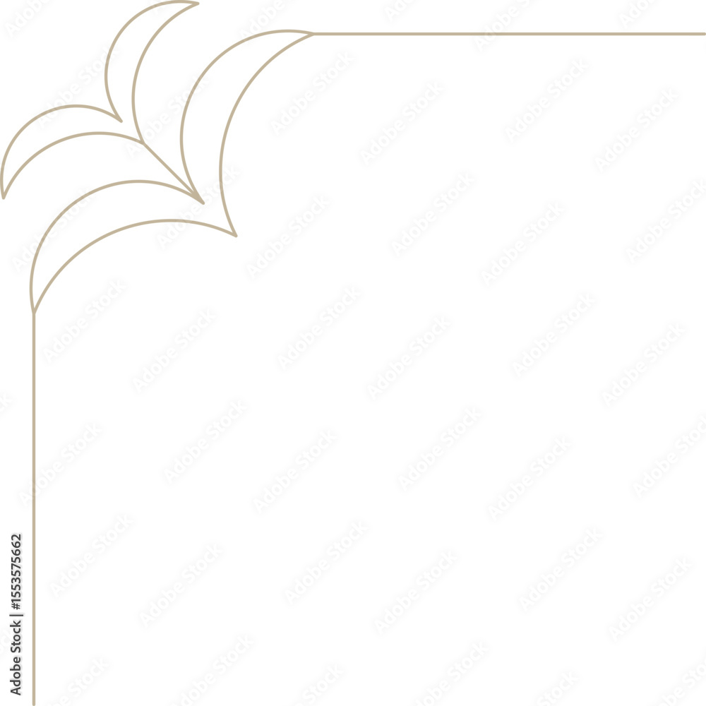 Obraz premium Monoline Ornamental Decorative Corner