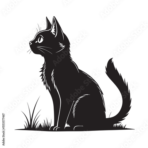 cat silhouette vector