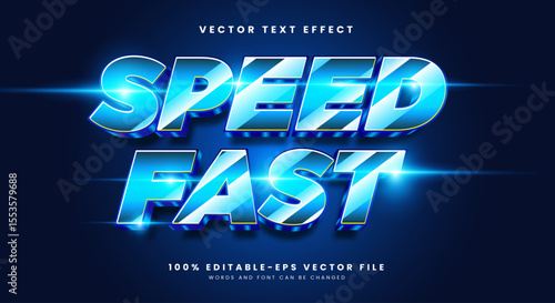 Speed Fast 3d editable text effect Template Suitable for lightning theme