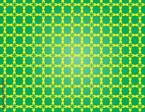 Seamless Geometric Pattern in Green and Yellow – Abstract Repetitive Background