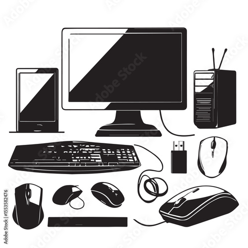 Computer Accessories silhouette set