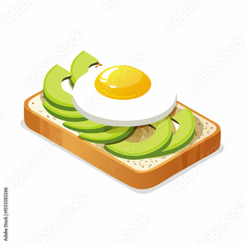 Delicious avocado toast with egg kitchen table food photography bright environment top view healthy eating concept